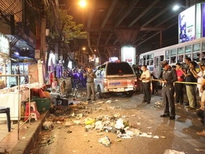Escena de la explosión (Fuente: Bangkok Post)